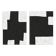 2 black and white modern art prints