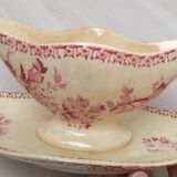 Saucière in iron earth of Gien model Pink hawthorn