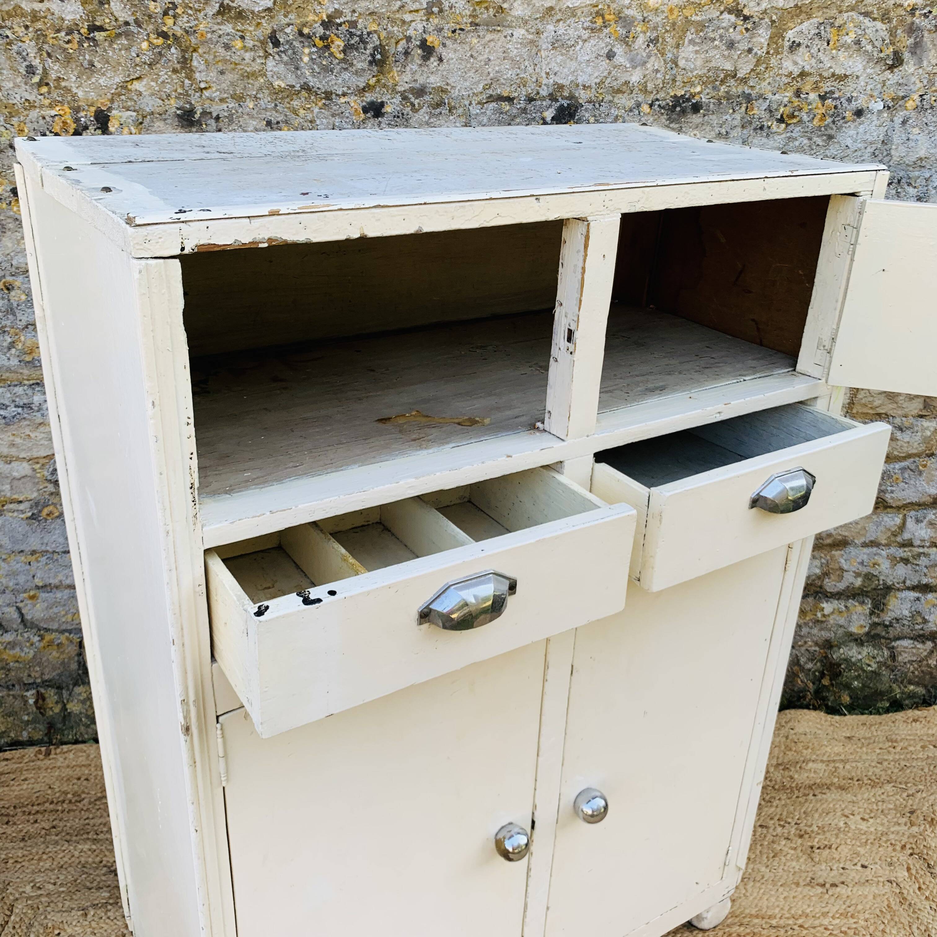 Vintage white sideboard