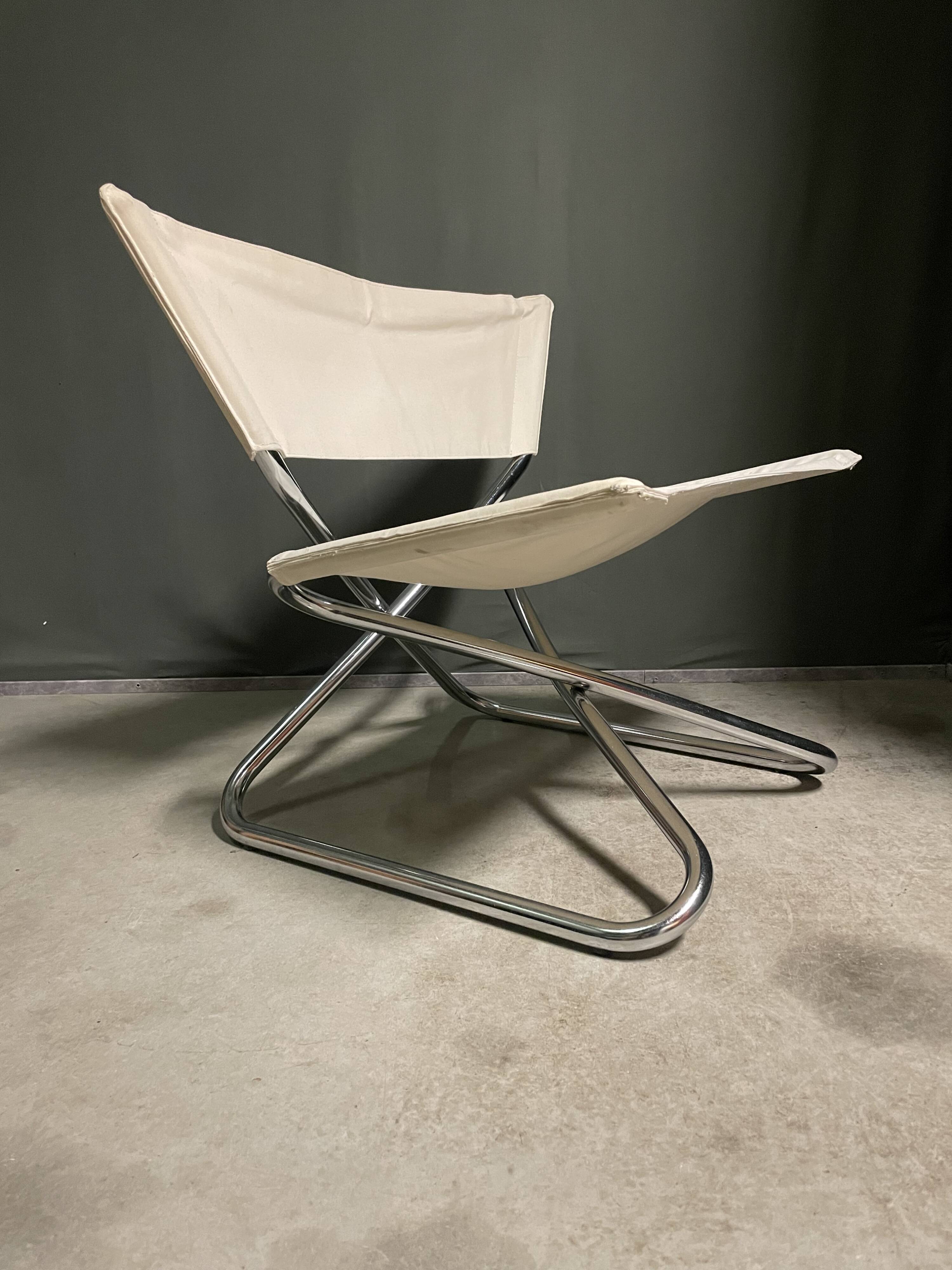 Erik Magnussen Z Down Folding Chairs by Torben Orskov 1960's