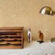 Office storage with plain curtains France JM Paillard vintage design bauhaus art deco 1900
