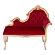 Louis XVI Red Velvet Hall Sofa 1950s France