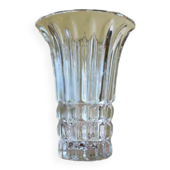 Vase tulipier en cristal moulé