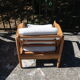 Fauteuil scandinave en  bois et tissu