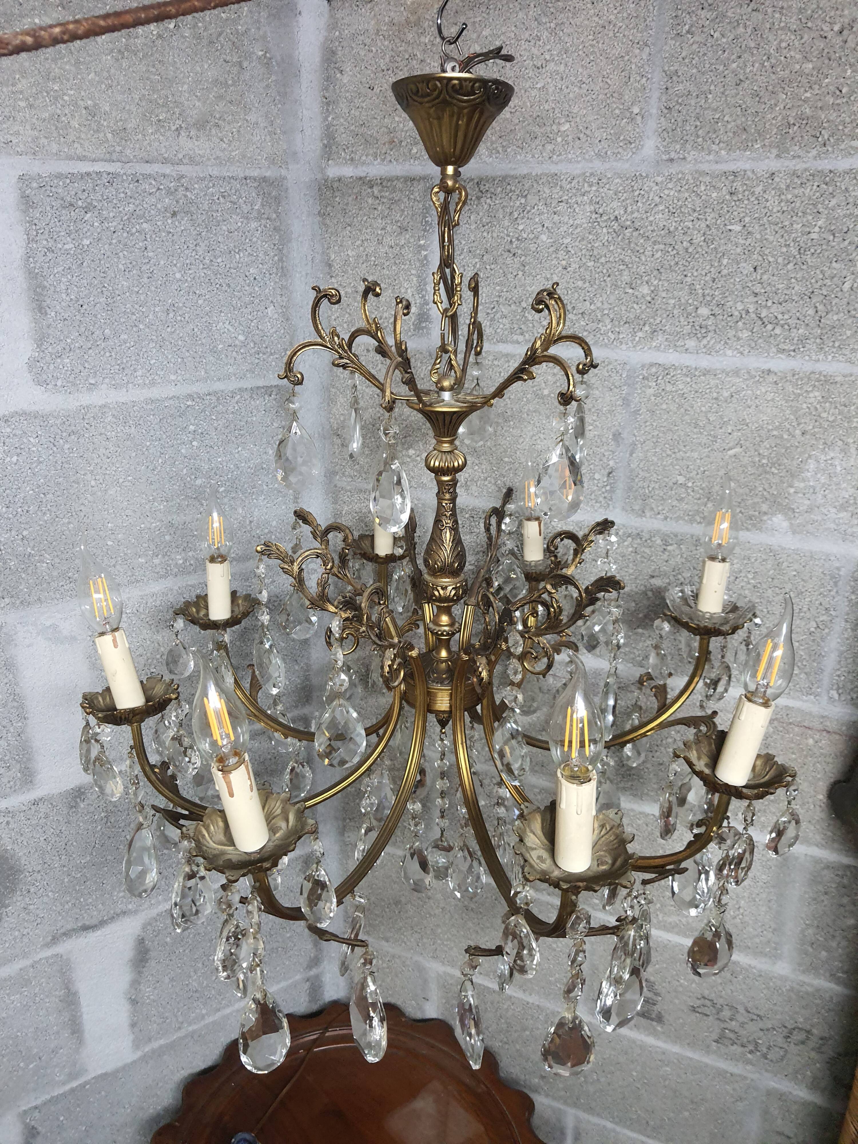 Vintage bronze chandelier