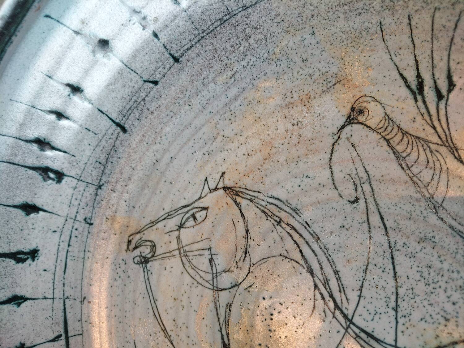 Large ceramic wall plate – Atelier Roy Montgolfier – unique piece