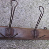 Old coat door has 5 racks