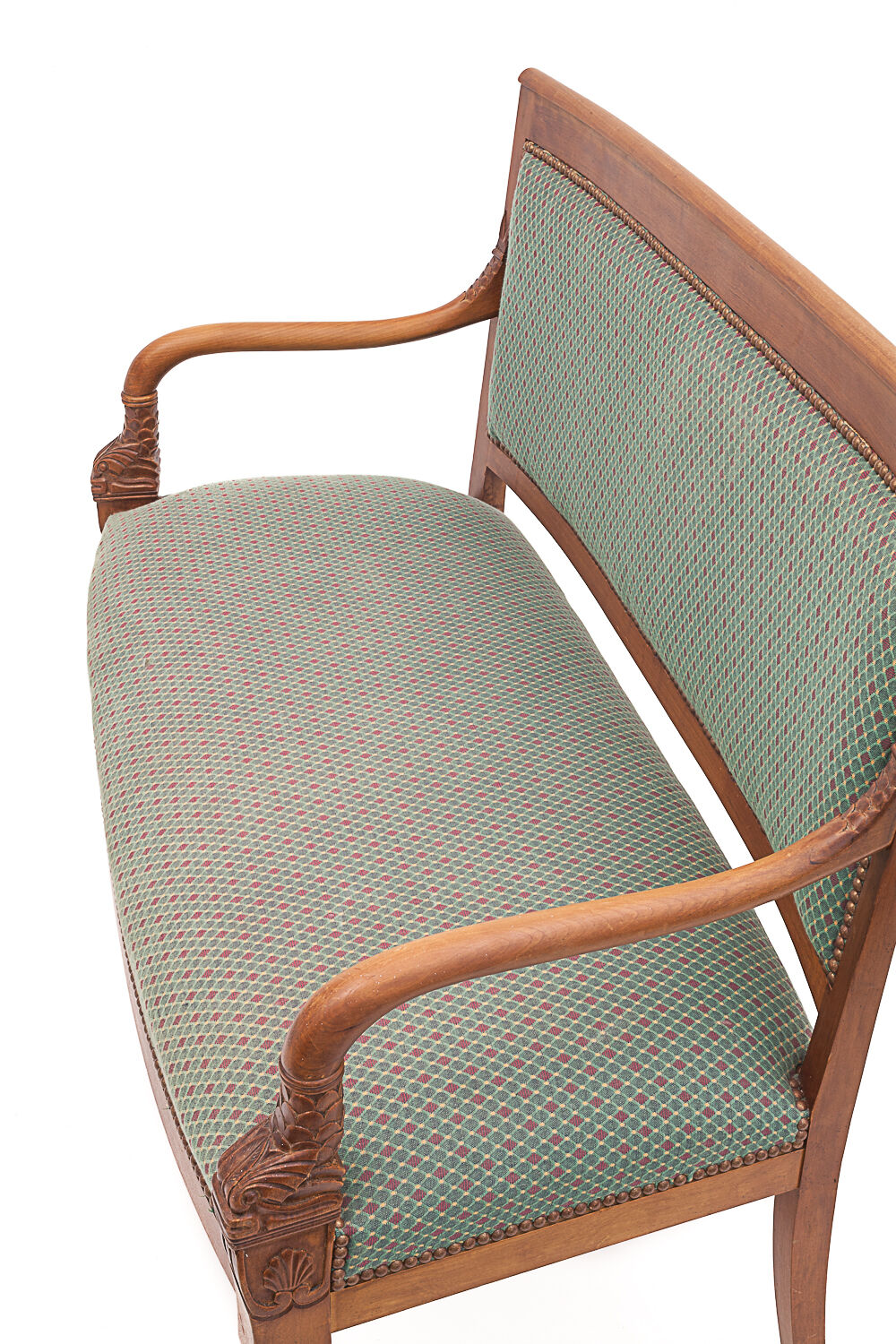 Fabric carved bench, 1930