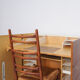 Vintage teak desk in cabinet, 1960s