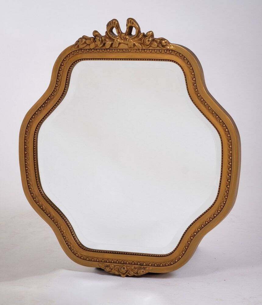 Miroir Doré Antique avec Verre à Facettes, 1800s