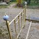 Vintage single bed and nightstand in gilded brass