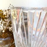 Vintage chiseled glass vase
