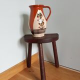 Pitcher vase signed Sitar glazed ceramic origin Romanian origin