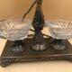 Lamp with bronze steel