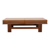 Walnut coffee table with compartment, 1970