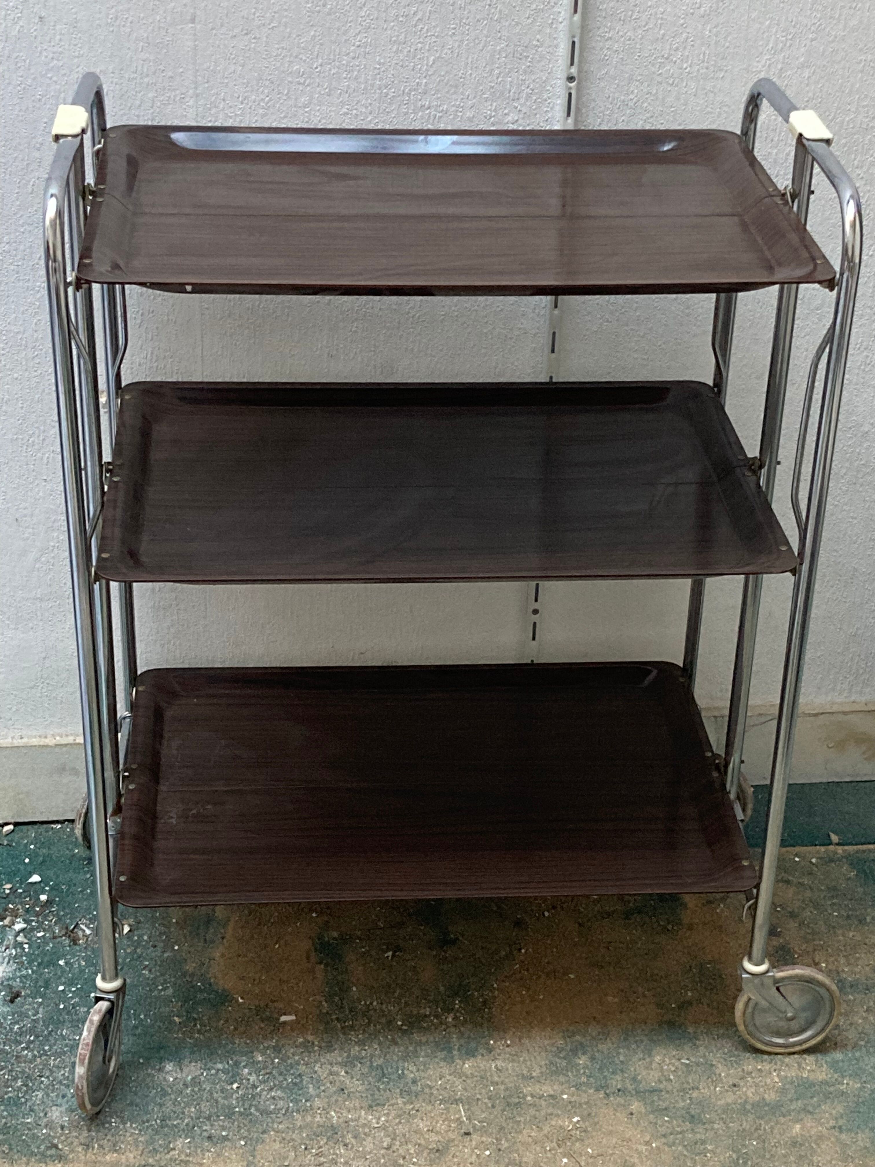 Seventies foldable rolling table