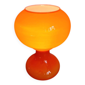 Space Age table lamp in orange glass, Massive, 1960