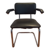 Office chair with a chrome design