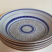 Cinq assiettes creuses céramiques M.B.F.A  PORNIC vintages service Daphné