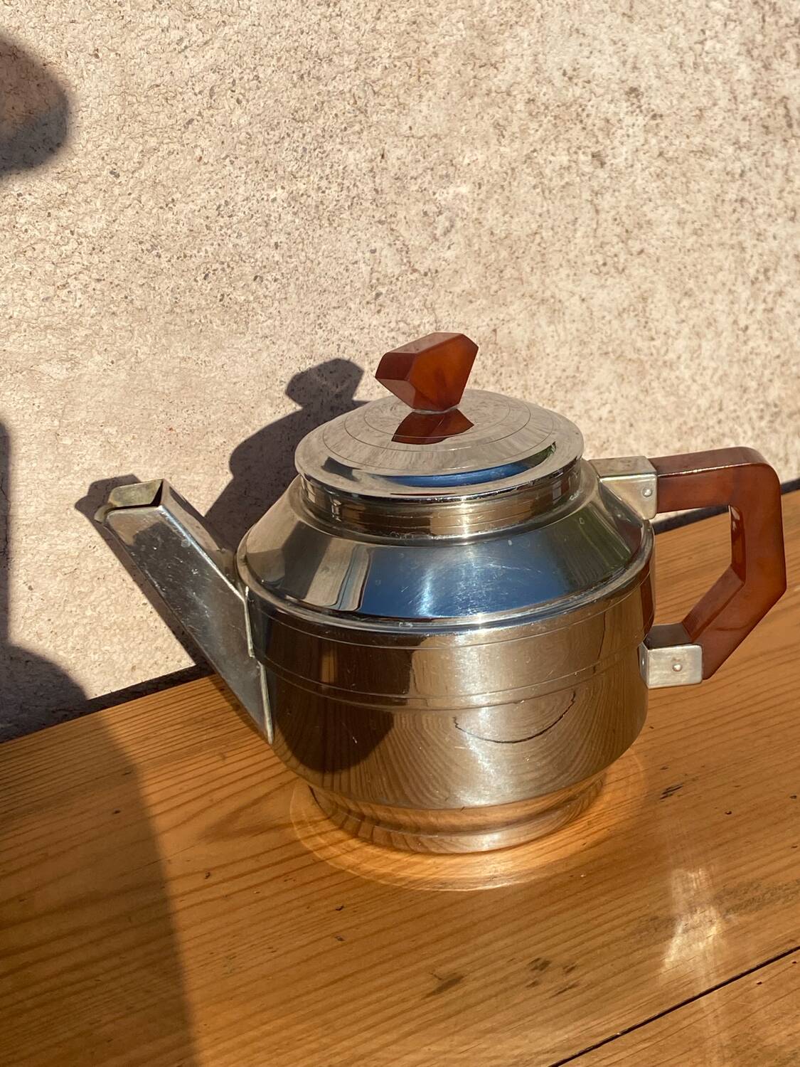 SFAMOKA chrome metal coffee maker