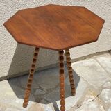 Table old legs tripod and turned wood