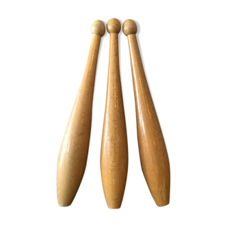 Set of 3 vintage juggling pins