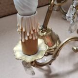 Lustre vintage laiton avec pampilles