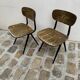 2 chaises style industriel en bois et métal