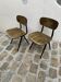2 chaises style industriel en bois et métal