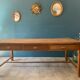 Farm table with 6 drawers
