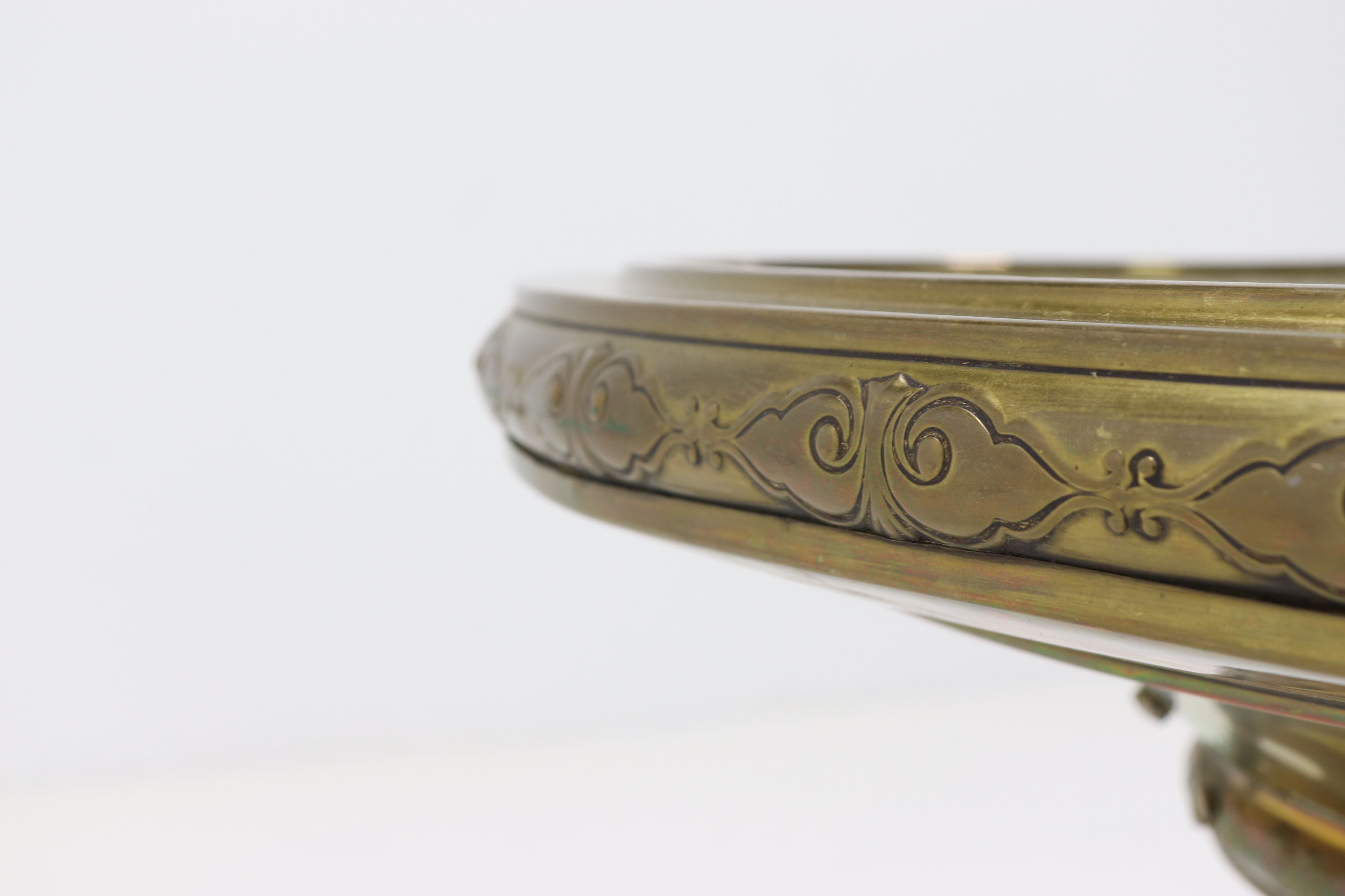 KMD Daalderop Brass and Oak Side Table 1930s