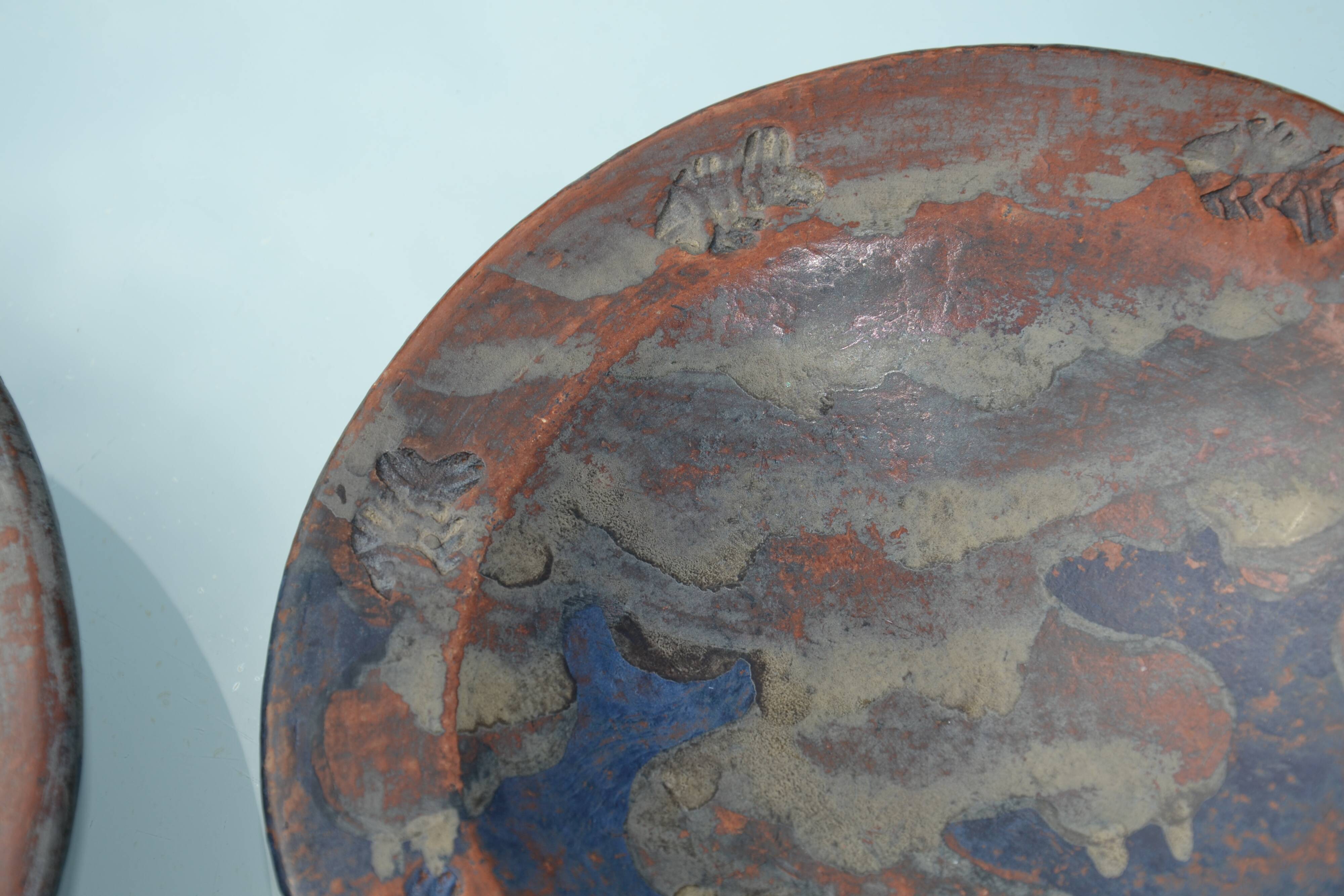 3 decorative handmade plates/trinket dishes