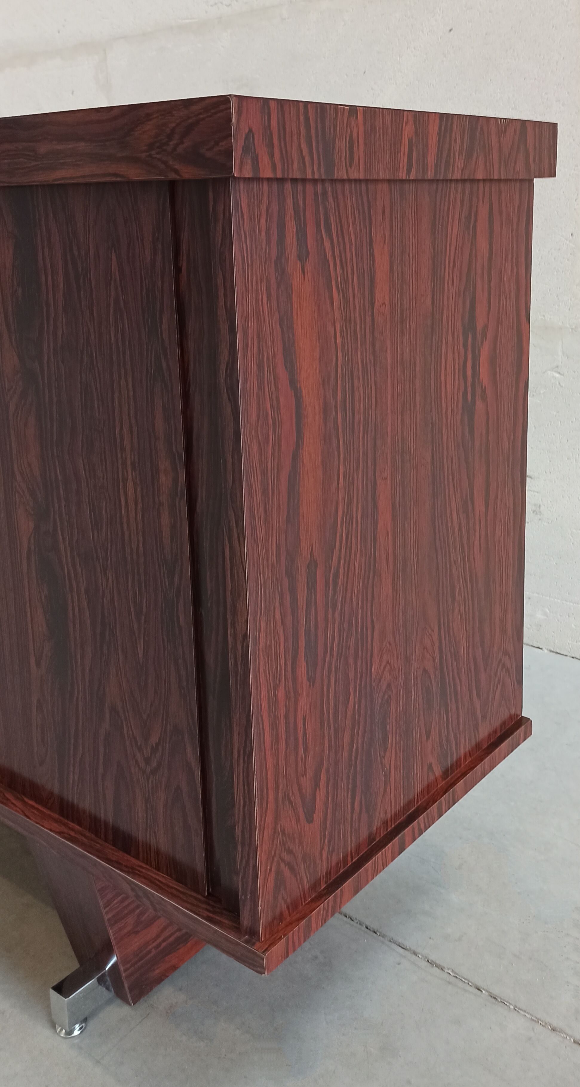 Rosewood and chrome sideboard, 60's