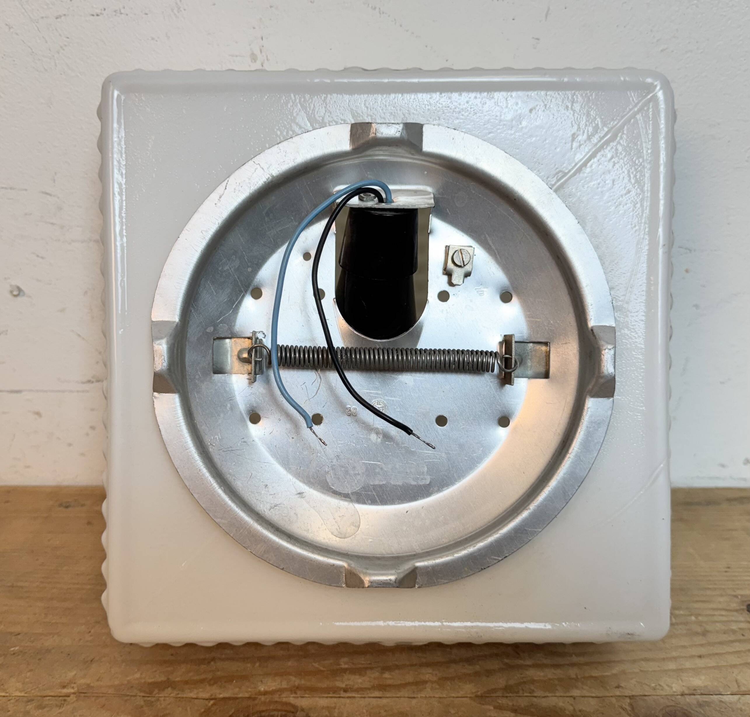 Vintage Wall Or Ceiling Light with Milk Glass, 1970s