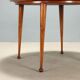 Vintage beech veneer table, checkerboard effect, Italian design from the 1950s.