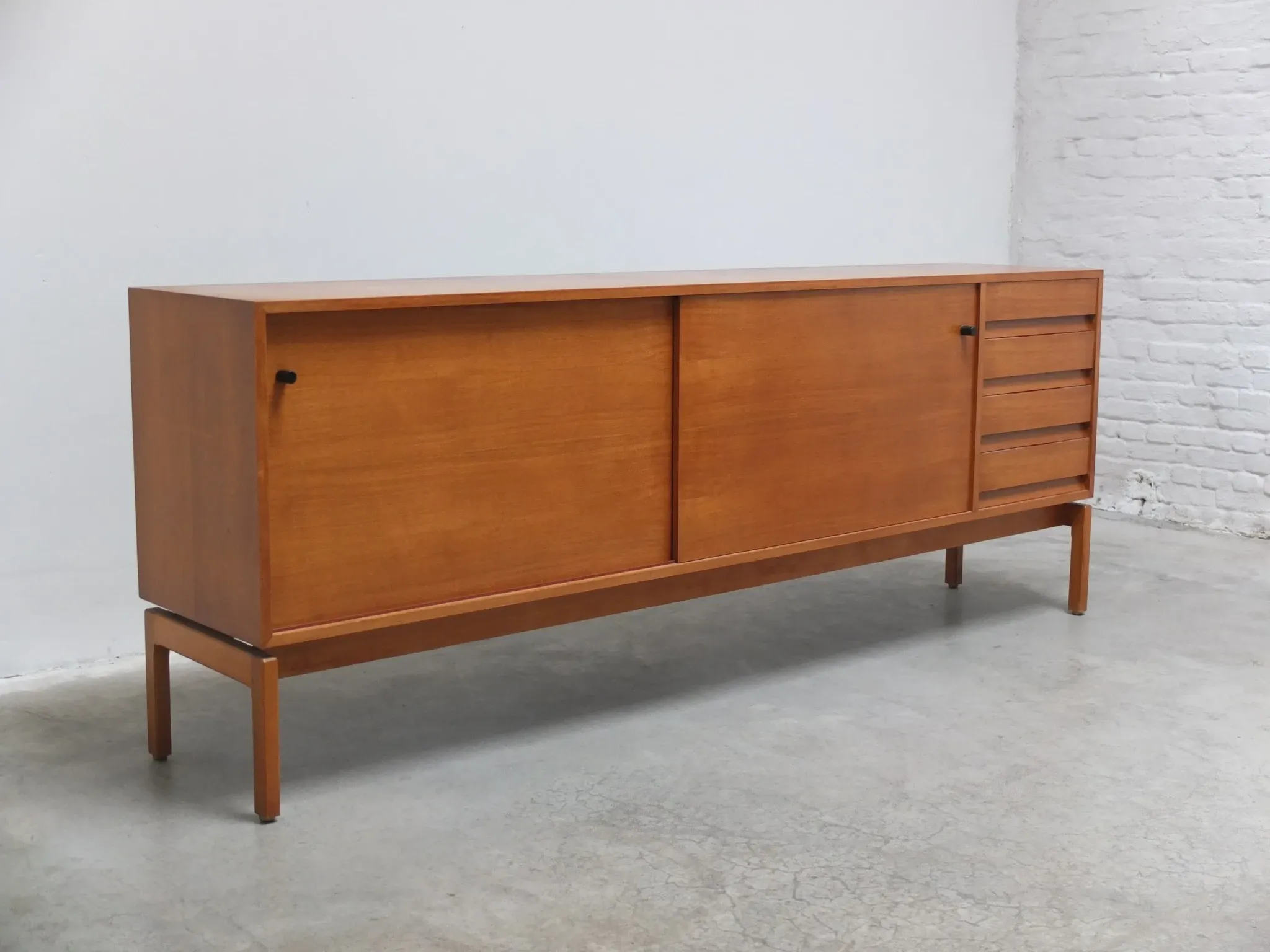 Walnut 'Abstracta' sideboard by Jos De Mey for Van Den Berghe-Pauvers, 1960s
