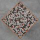 Table d'appoint vintage en bois de pin carrelé de mosaïque, Belgique années 1950