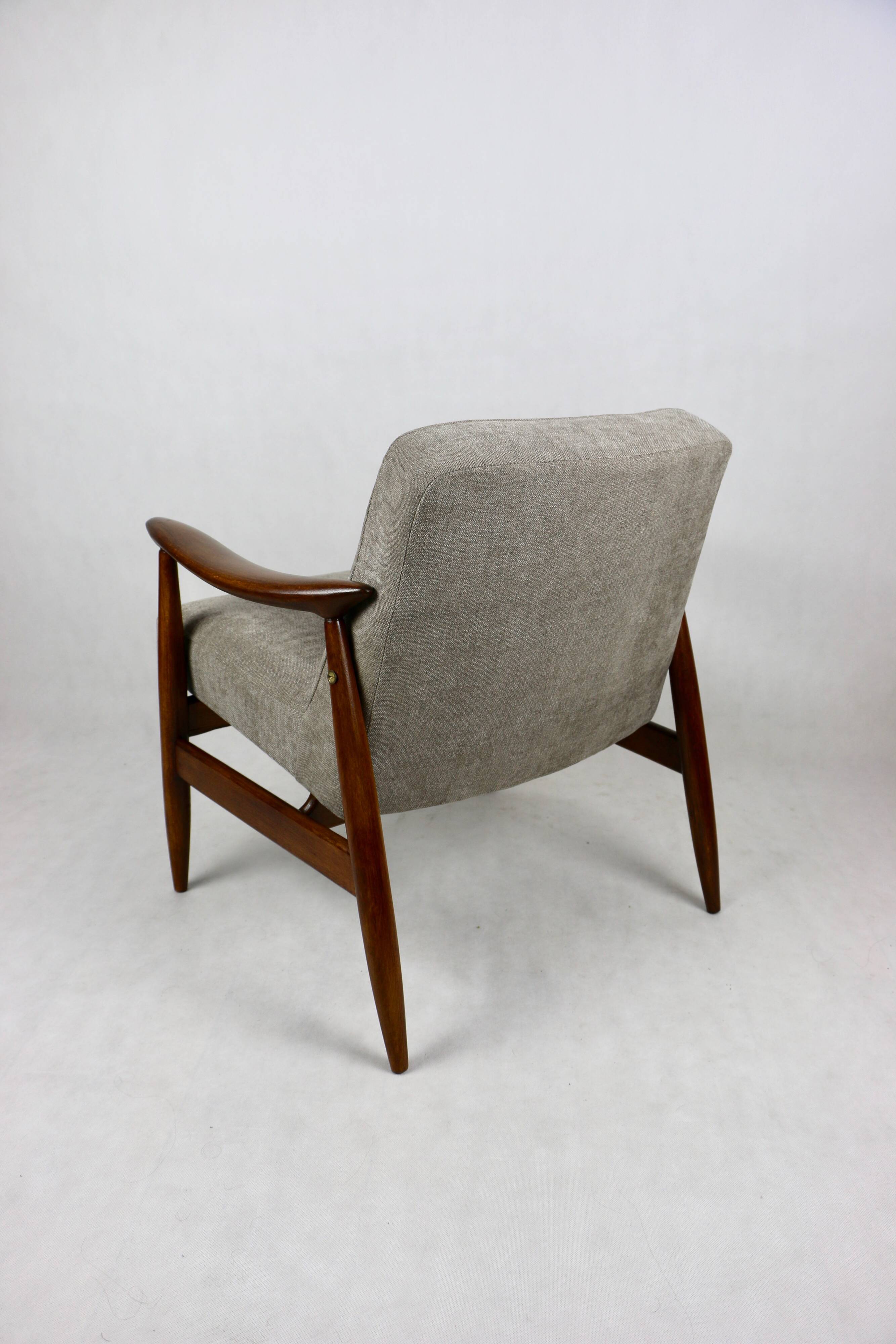 Fauteuil Lounge GFM63 Marron Clair par J. Kedziorek, 1970s