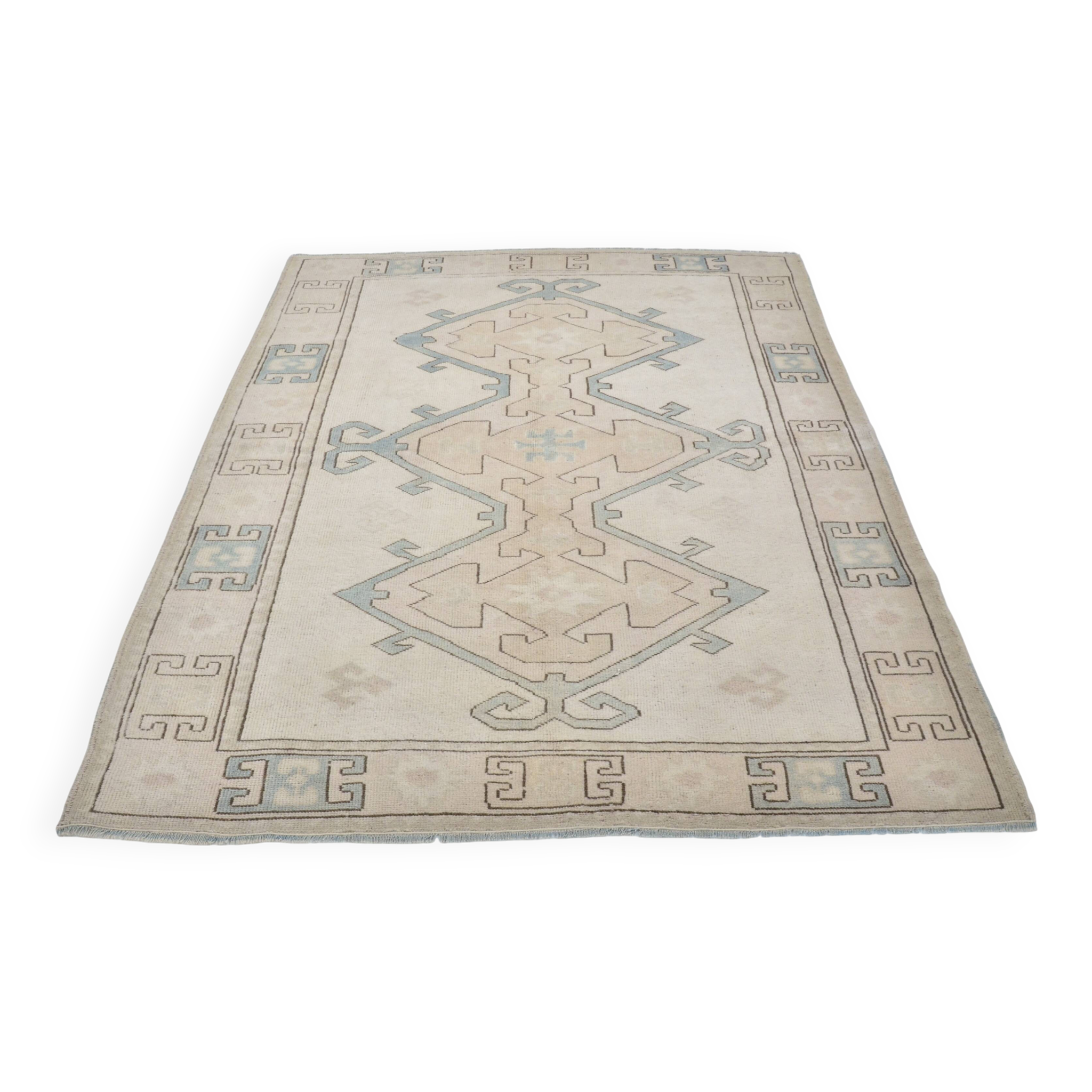 Tapis Oushak noué à la main bohémien sku 3484