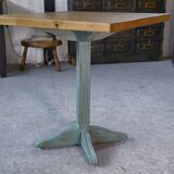 Table bistrot Art déco en chêne massif 1930's