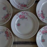 "Thalie" - 6 flat plates ironstone Saint-Amand