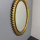 Midcentury bohemian hollywood regency spanish gilt metal sun mirror, 1960s