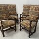 Set of four Louis XIII style high-back armchairs, 20th century.