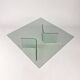 Table Basse Postmoderne en Verre, 1980s