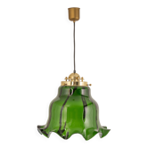 Orange glass pendant by Peill Putzler, Germany, 1970.