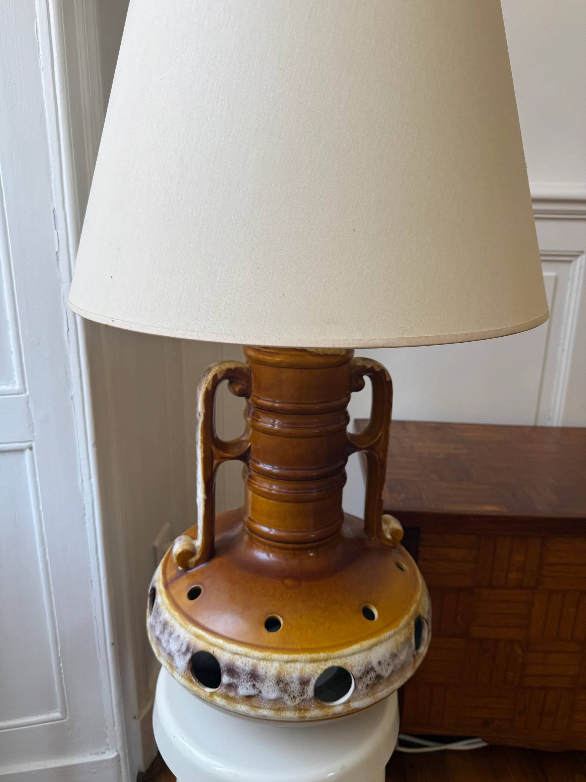 Ceramic sun lamp – Fat Lava Mid century - 60s/70s