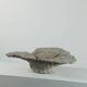 Vintage one  of a kind cast concrete fruit trinket bowl leaf decor