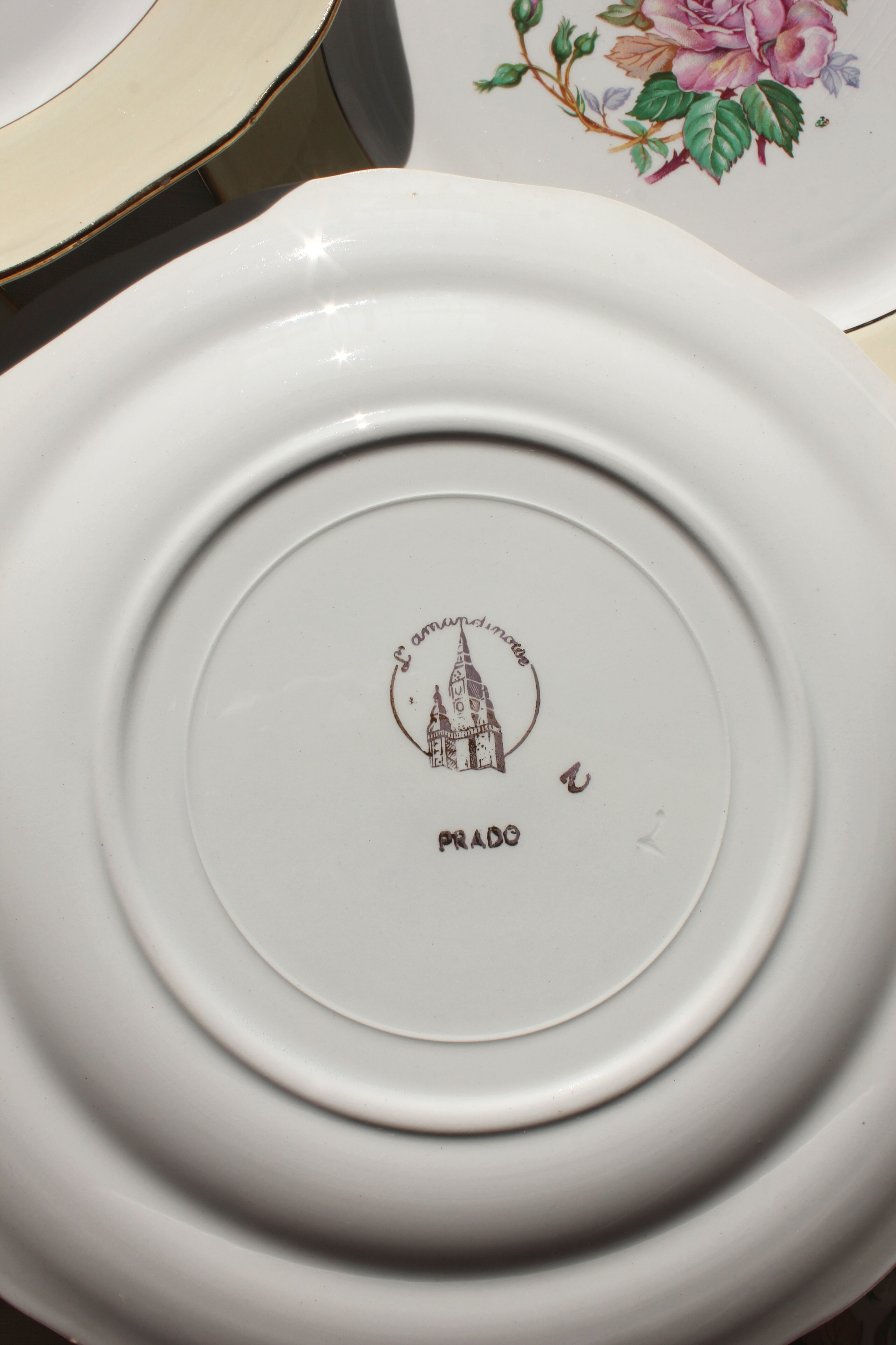 6 vintage flat plates "Prado" L'amandinoise