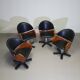4 x '80s Italian barber chair, height adjustable