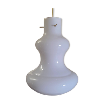 Suspension style scandinave en verre opalin - années 50